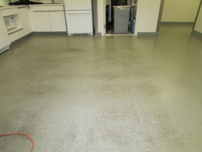 Before Stripping & Waxing VCT tile